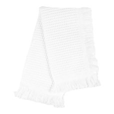 SH04-W: White Waffle Shawl